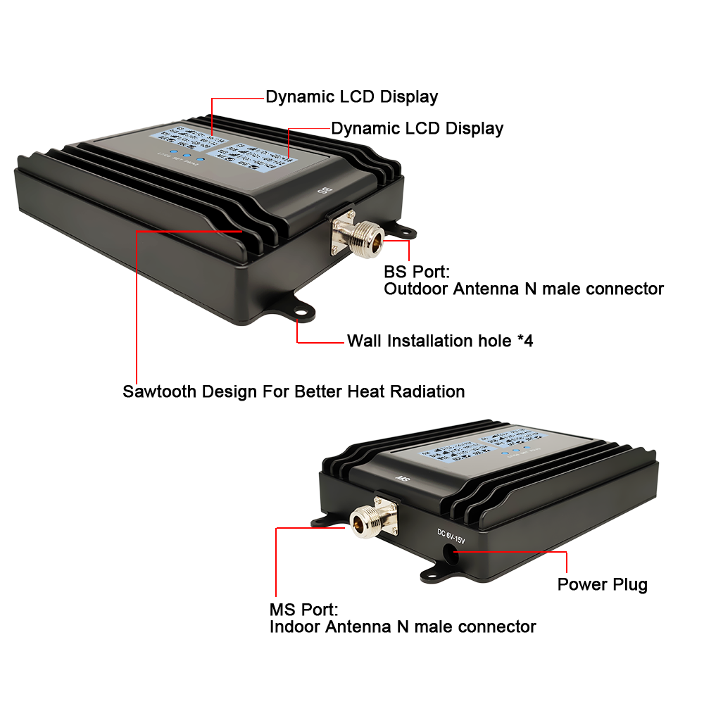 Cell Phone Signal Booster 3G 4G 5G Amplifier Band 2/4/5/12/13/17/25/66 FCC Approval For All the Carriers in USA And Canada